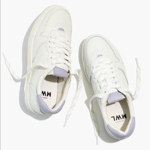 Madewell Court Low-Top Sneakers in White and Purple